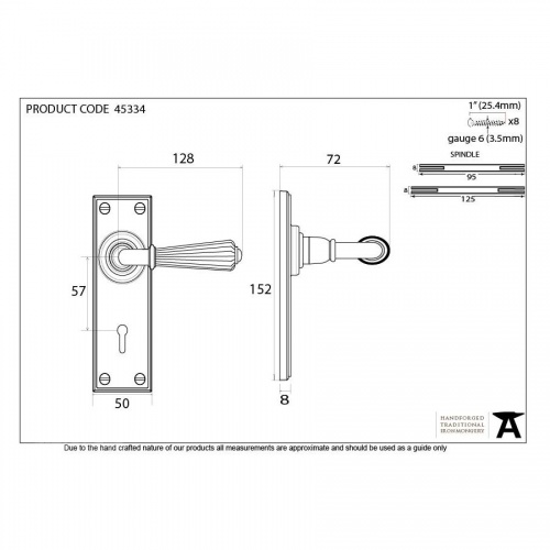 Polished Bronze Hinton Lever Lock Set